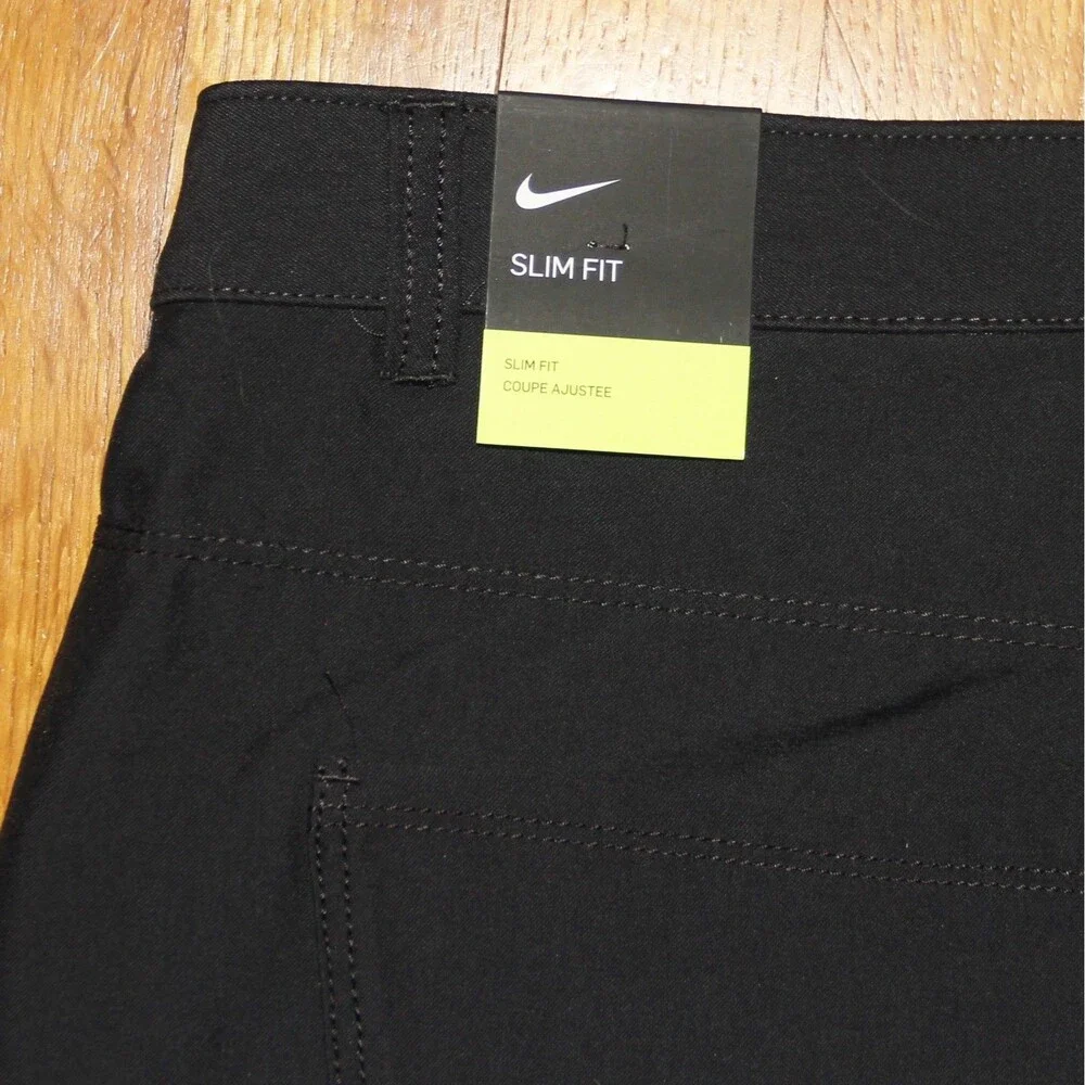 Nike Slim Fit Flex 6 Pocket Dri-Fit Golf Pants Mens 38x32 Black